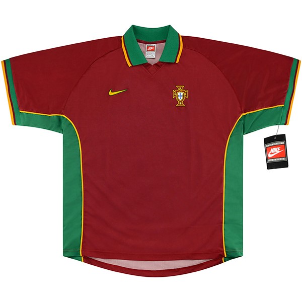 Heimtrikot Thailand Portugal Retro 1998 Rote Günstige Fußballtrikots